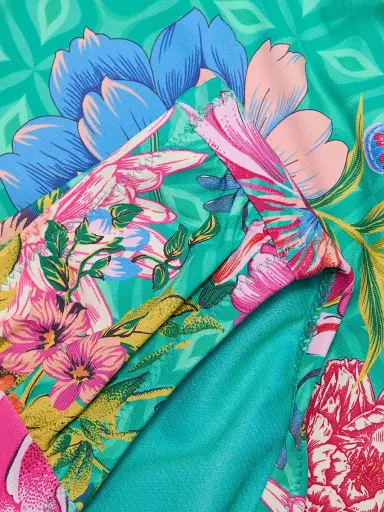 Johnny Was Women's Sweetspire Print Ruched Hipster Bikini Bottom - Sweetspire - Size Large | Thumbnail 6