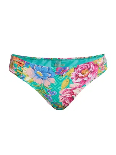 Johnny Was Women's Sweetspire Print Ruched Hipster Bikini Bottom - Sweetspire - Size Large | Thumbnail 1
