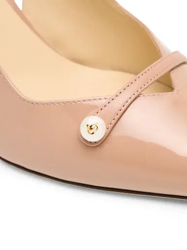 Jimmy Choo Women's Amita 85MM Patent Leather Slingback Pumps - Light Pink | Thumbnail 4 Jimmy Choo Women's Amita 85MM Patent Leather Slingback Pumps - Light Pink | Thumbnail 4