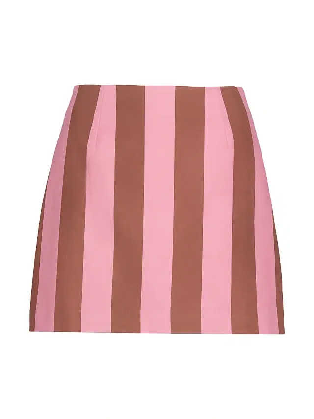 Hill House Home Women's The Hallie Skirt - Coral Cabana Stripe