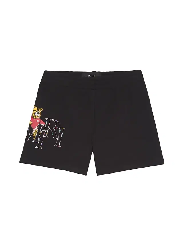 Amiri Little Kid's & Kid's Cotton Tiger Logo Graphic Sweatshorts - Black