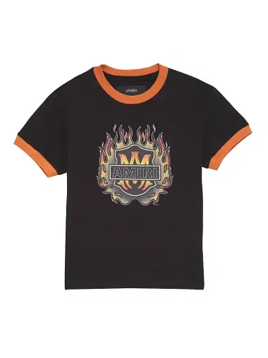 AMIRI Little Kid's & Kid's Cotton Flame Logo Graphic T-Shirt - Jet Black - Size 4 | Thumbnail 1 AMIRI Little Kid's & Kid's Cotton Flame Logo Graphic T-Shirt - Jet Black - Size 4 | Thumbnail 1