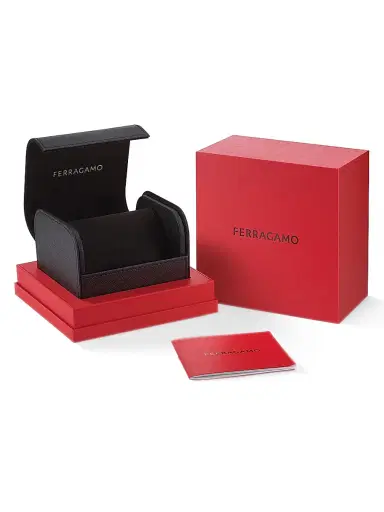 FERRAGAMO Men's Ren Rose Goldtone-Plated & Silicone Strap Watch/43MM - Black With Gold | Thumbnail 5
