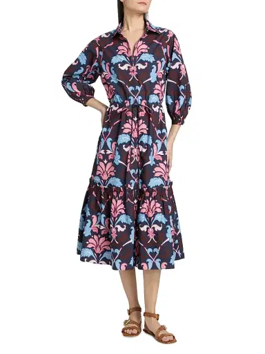 Cara Cara Women's Hutton Fleur Crest Cotton Shirtdress | Thumbnail 2 Cara Cara Women's Hutton Fleur Crest Cotton Shirtdress | Thumbnail 2