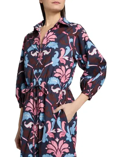 Cara Cara Women's Hutton Fleur Crest Cotton Shirtdress | Thumbnail 6 Cara Cara Women's Hutton Fleur Crest Cotton Shirtdress | Thumbnail 6