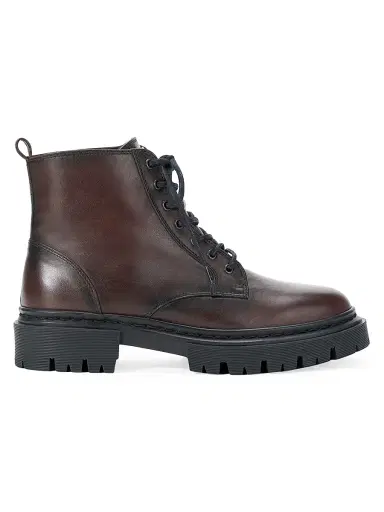 Staud Women's Henry Leather Combat Boots - Espresso | Thumbnail 1 Staud Women's Henry Leather Combat Boots - Espresso | Thumbnail 1