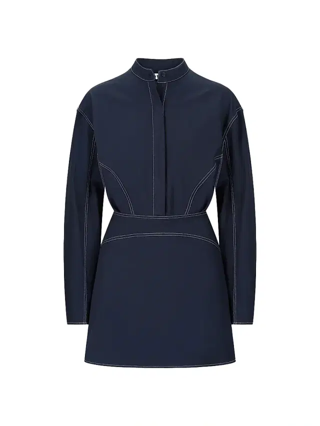Women's Kiln Contrast Stitch Shirtdress - Navy