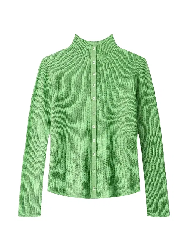 Staud Women's Marianne Rib-Knit Wool-Blend Sweater - Leaf