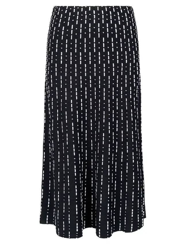 Staud Women's Lena Printed Midi-Skirt - Black Geo