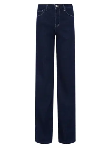 L'Agence Women's Clayton High-Rise Stretch Wide-Leg Jeans - Dark Blue - Size 24 | Thumbnail 1