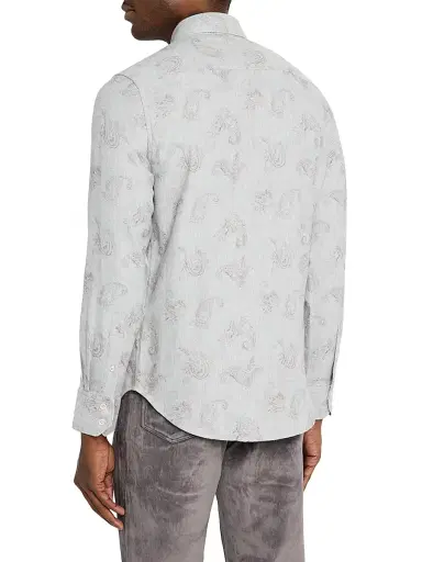 Robert Graham Men's Knox Paisley Cotton Button-Front Shirt - Pink - Size XXL | Thumbnail 4 Robert Graham Men's Knox Paisley Cotton Button-Front Shirt - Pink - Size XXL | Thumbnail 4