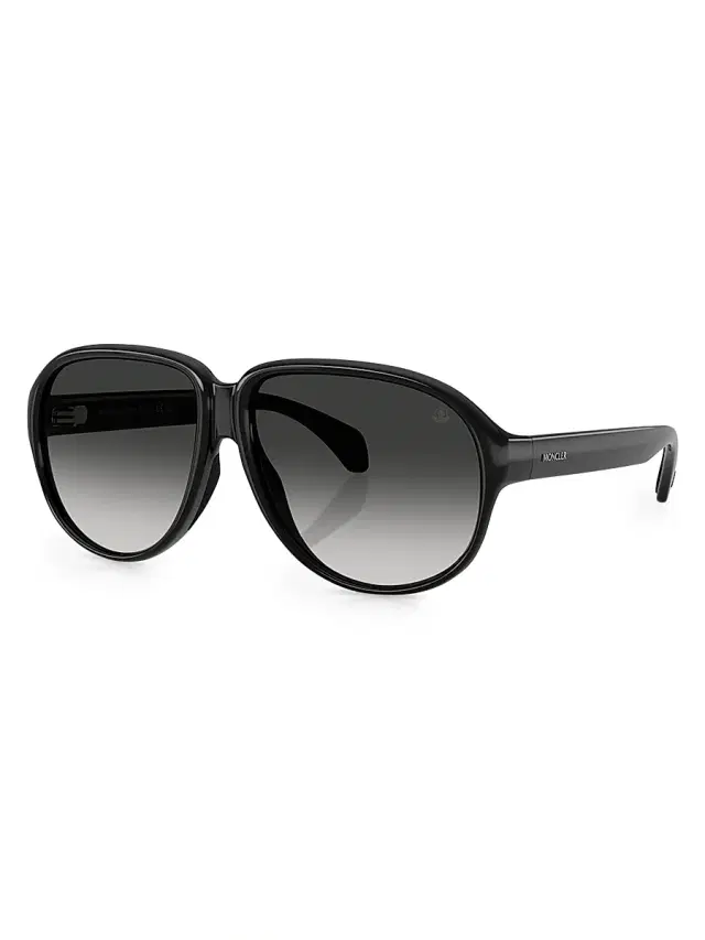Men's Satellite 60MM Round Sunglasses - Black