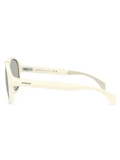 Moncler Men's Satellite 60MM Round Sunglasses - Ivory | Thumbnail 3 Moncler Men's Satellite 60MM Round Sunglasses - Ivory | Thumbnail 3