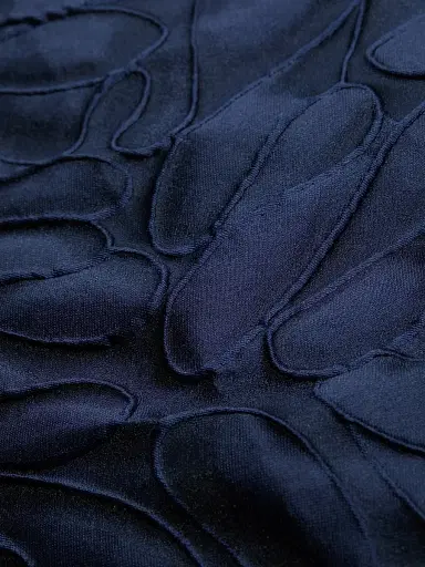Talbot Runhof Women's Honeydrop Jacquard Off-the-Shoulder Ballgown - Royal Navy - Size 6 | Thumbnail 7