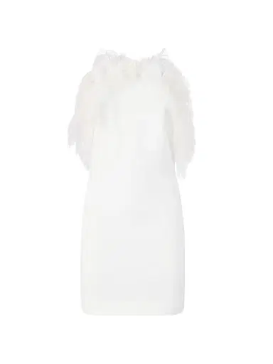 The Attico Women's Feather-Trimmed Minidress | Thumbnail 1 The Attico Women's Feather-Trimmed Minidress | Thumbnail 1