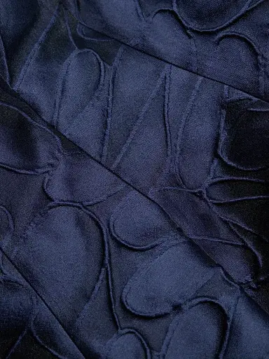 Talbot Runhof Women's Honeydrop Jacquard Cocktail Dress - Royal Navy - Size 6 | Thumbnail 7