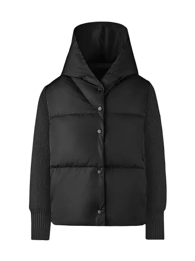 Canada Goose Women's HyBridge Astoria Knit Down Jacket - Black - Size XS | Thumbnail 1