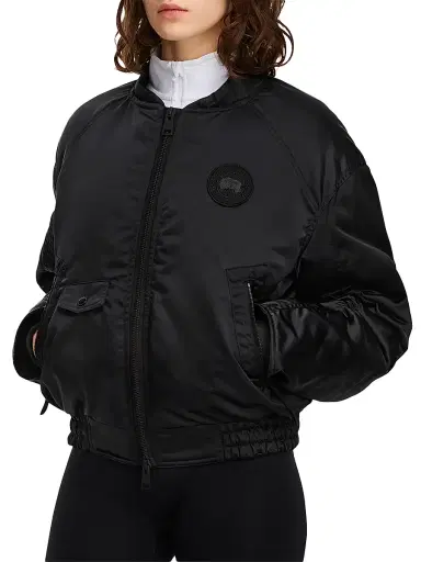 Canada Goose Women's Jade Satin & Down Bomber Jacket - Black - Size XS | Thumbnail 3