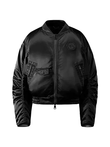 Canada Goose Women's Jade Satin & Down Bomber Jacket - Black - Size XS | Thumbnail 1