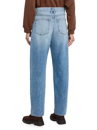 SLVRLAKE Women's Ella Relaxed Mid-Rise Barrel-Leg Jeans - Day Break | Thumbnail 4