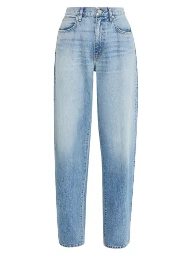 SLVRLAKE Women's Ella Relaxed Mid-Rise Barrel-Leg Jeans - Day Break | Thumbnail 1