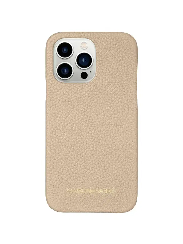 Maison de Sabre Leather Phone Case (iPhone 13 Pro) - Saharan Beige