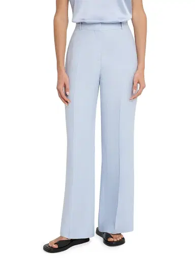 Argent Women's Soho Linen Twill Straight-Leg Trousers - Light Blue - Size 8 | Thumbnail 3 Argent Women's Soho Linen Twill Straight-Leg Trousers - Light Blue - Size 8 | Thumbnail 3