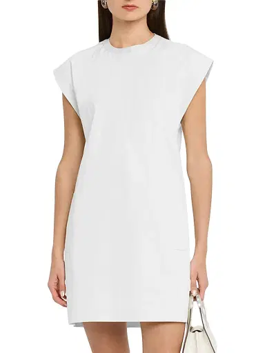 Argent Women's Cotton Sateen Shift Minidress - White - Size XL | Thumbnail 2