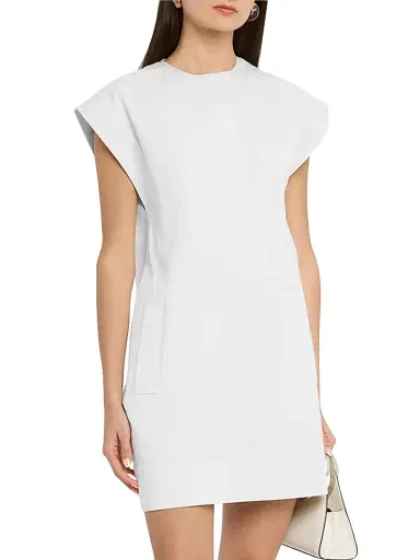 Argent Women's Cotton Sateen Shift Minidress - White - Size XL | Thumbnail 3