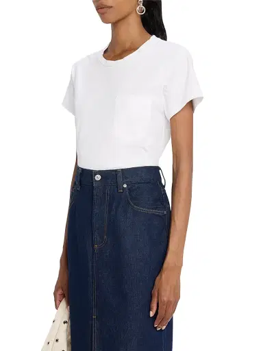 Argent Women's Maybelle Crewneck Cotton T-Shirt - White - Size XL | Thumbnail 3