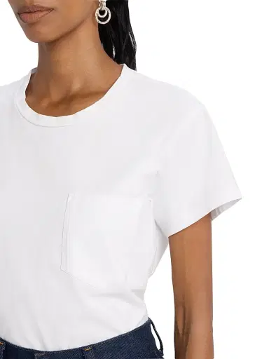 Argent Women's Maybelle Crewneck Cotton T-Shirt - White - Size XL | Thumbnail 5