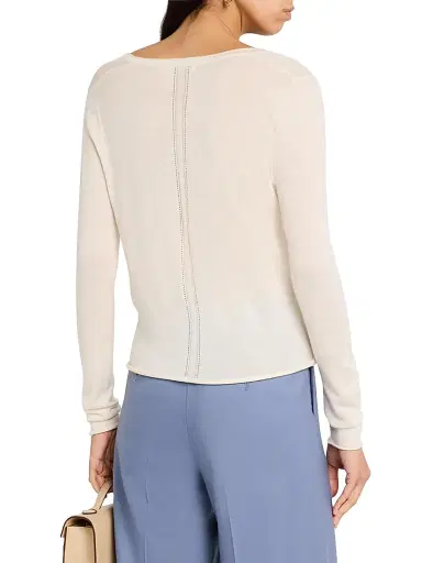 Argent Women's Merino Wool & Silk Pointelle Top | Thumbnail 4 Argent Women's Merino Wool & Silk Pointelle Top | Thumbnail 4