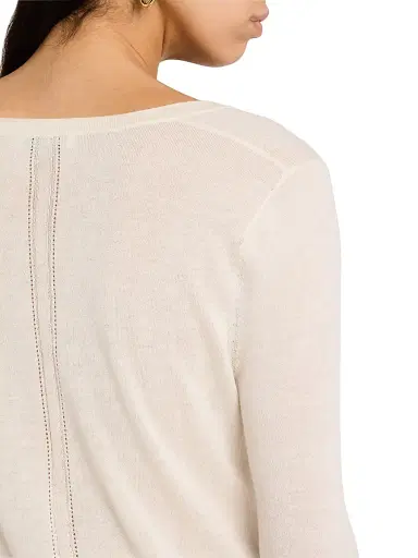 Argent Women's Merino Wool & Silk Pointelle Top | Thumbnail 5 Argent Women's Merino Wool & Silk Pointelle Top | Thumbnail 5