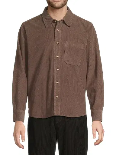 Corridor Men's Cotton Corduroy Shirt - Brown | Thumbnail 3 Corridor Men's Cotton Corduroy Shirt - Brown | Thumbnail 3
