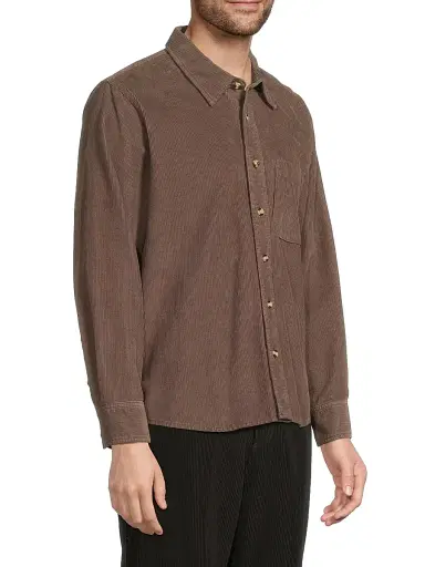 Corridor Men's Cotton Corduroy Shirt - Brown | Thumbnail 4 Corridor Men's Cotton Corduroy Shirt - Brown | Thumbnail 4
