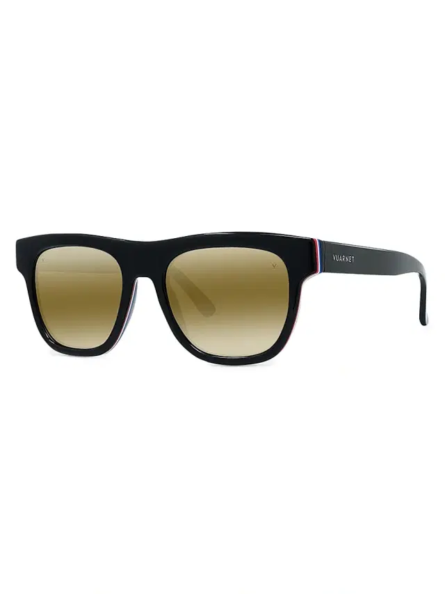 Vuarnet Men's Belvedere 06 53MM Square Sunglasses - Black Brown