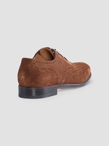 Paul Stuart Men's Suede Brogue Wingtip Derby Loafers | Thumbnail 3 Paul Stuart Men's Suede Brogue Wingtip Derby Loafers | Thumbnail 3