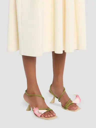 Cult Gaia Women's Ria 65MM Calla Lily Leather Slingback Sandals - Pink - Size 10.5 | Thumbnail 2 Cult Gaia Women's Ria 65MM Calla Lily Leather Slingback Sandals - Pink - Size 10.5 | Thumbnail 2