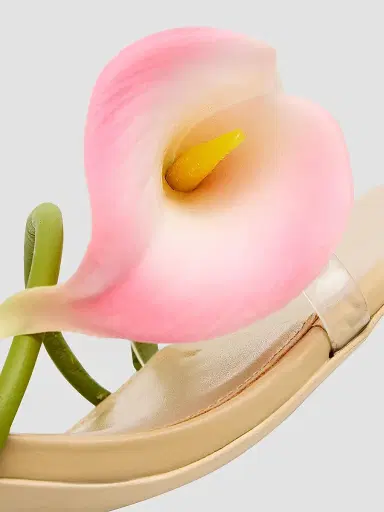 Cult Gaia Women's Ria 65MM Calla Lily Leather Slingback Sandals - Pink - Size 10.5 | Thumbnail 5 Cult Gaia Women's Ria 65MM Calla Lily Leather Slingback Sandals - Pink - Size 10.5 | Thumbnail 5