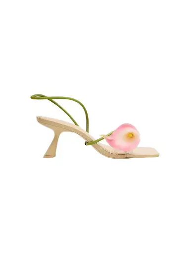 Cult Gaia Women's Ria 65MM Calla Lily Leather Slingback Sandals - Pink - Size 10.5 | Thumbnail 1 Cult Gaia Women's Ria 65MM Calla Lily Leather Slingback Sandals - Pink - Size 10.5 | Thumbnail 1