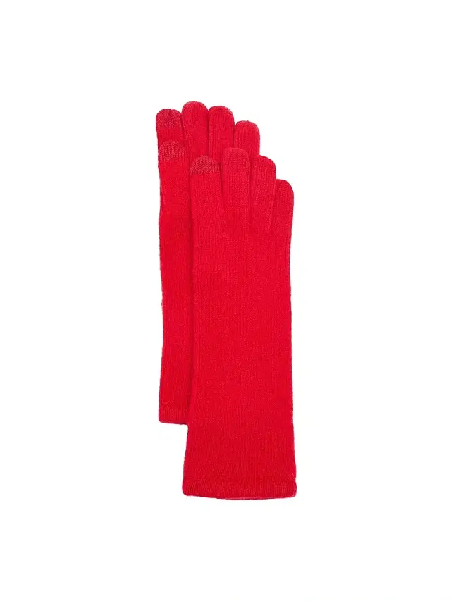 Sofia Cashmere Women's Cashmere Jersey-Knit Mid-Length Gloves - Grey