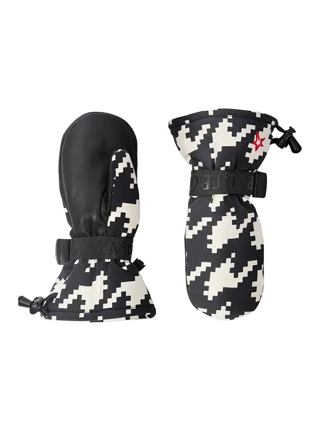 Perfect Moment Kid's Davos Houndstooth Mittens - Houndstooth