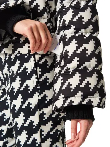 Perfect Moment Women's Polar Flare Houndstooth Down Ski Jacket | Thumbnail 6