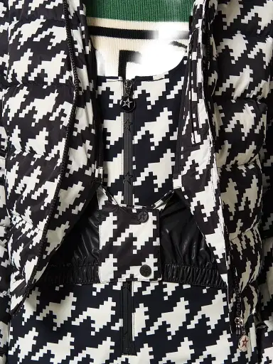 Perfect Moment Women's Polar Flare Houndstooth Down Ski Jacket | Thumbnail 7