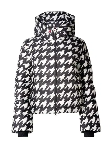 Perfect Moment Women's Polar Flare Houndstooth Down Ski Jacket | Thumbnail 1