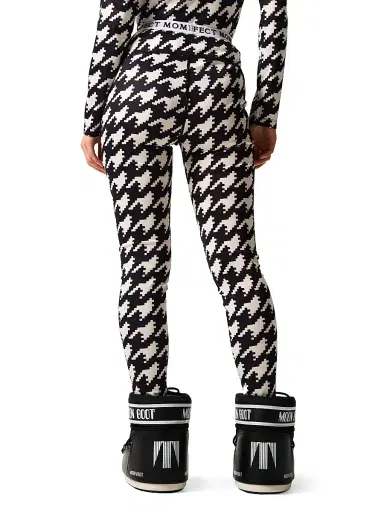 Perfect Moment Women's Base Layer Houndstooth Leggings - Black White Houndstooth | Thumbnail 4 Perfect Moment Women's Base Layer Houndstooth Leggings - Black White Houndstooth | Thumbnail 4
