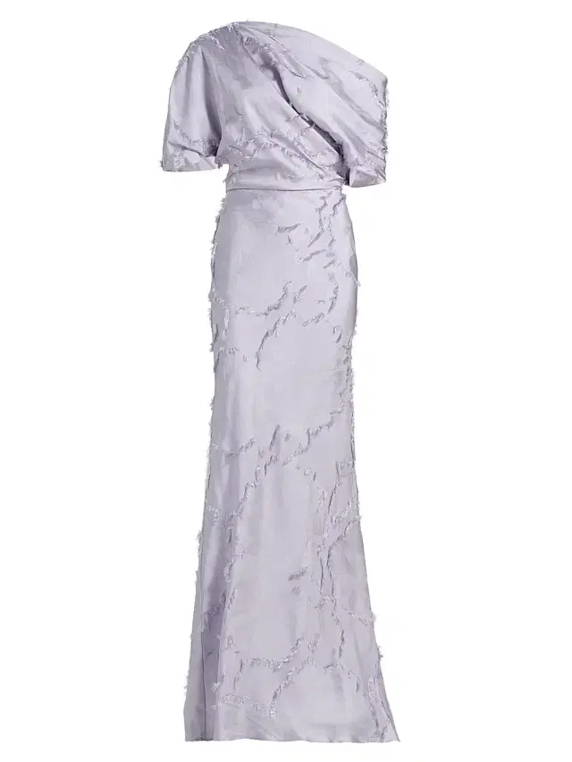 Amsale Women's Satin One-Shoulder Gown - Lilac