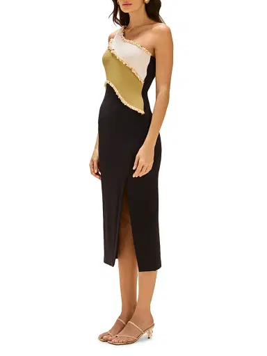 PatBo Women's Jade Colorblocked One-Shoulder Midi-Dress | Thumbnail 4 PatBo Women's Jade Colorblocked One-Shoulder Midi-Dress | Thumbnail 4