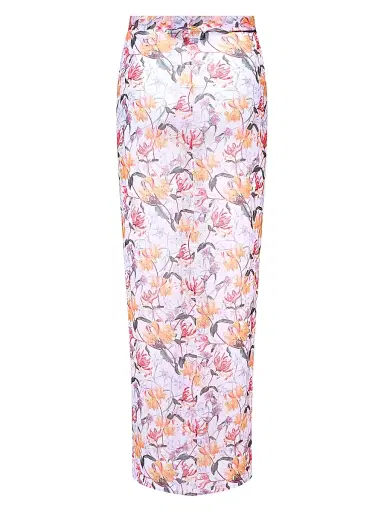 PatBo Women's Honey Flower Beach Skirt - Off White - Size XS | Thumbnail 2