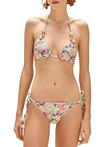 PatBo Women's Honey Flower Lace Triangle Bikini Top - Green - Size XS | Thumbnail 4 PatBo Women's Honey Flower Lace Triangle Bikini Top - Green - Size XS | Thumbnail 4